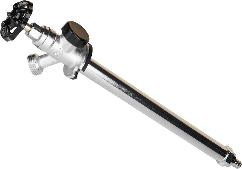 WHK 12 Inch Frost Anti-Siphon Sillcock 1/2 Inch PEX B X 3/4 Inch Hose Bibb,Frost Proof Outdoor Faucet Bib with Vacuum Breaker-Frost Free Spigot PEX Crimp Connection(Brass) - Image 1